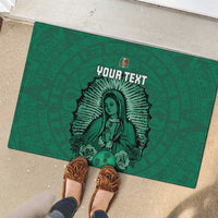 Custom Mexico Guadalupe Football Rubber Doormat Viva Mexico
