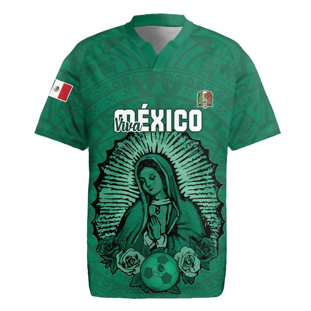 Custom Mexico Guadalupe Football Rugby Jersey Viva Mexico