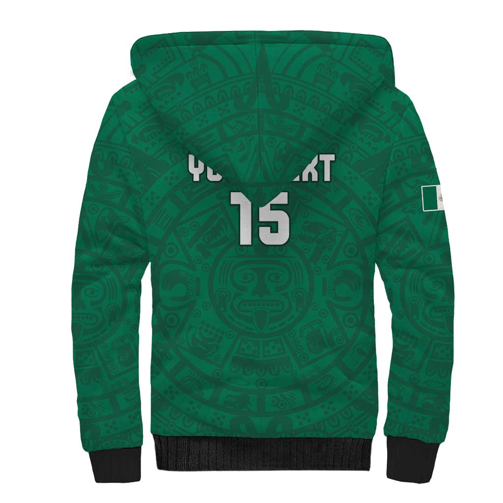 Custom Mexico Guadalupe Football Sherpa Hoodie Viva Mexico