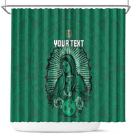 Custom Mexico Guadalupe Football Shower Curtain Viva Mexico