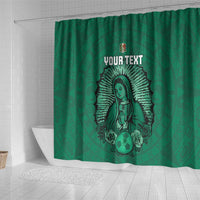 Custom Mexico Guadalupe Football Shower Curtain Viva Mexico