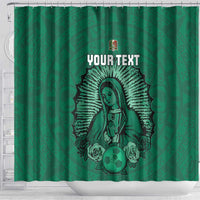 Custom Mexico Guadalupe Football Shower Curtain Viva Mexico