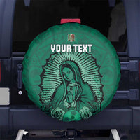Custom Mexico Guadalupe Football Spare Tire Cover Viva Mexico