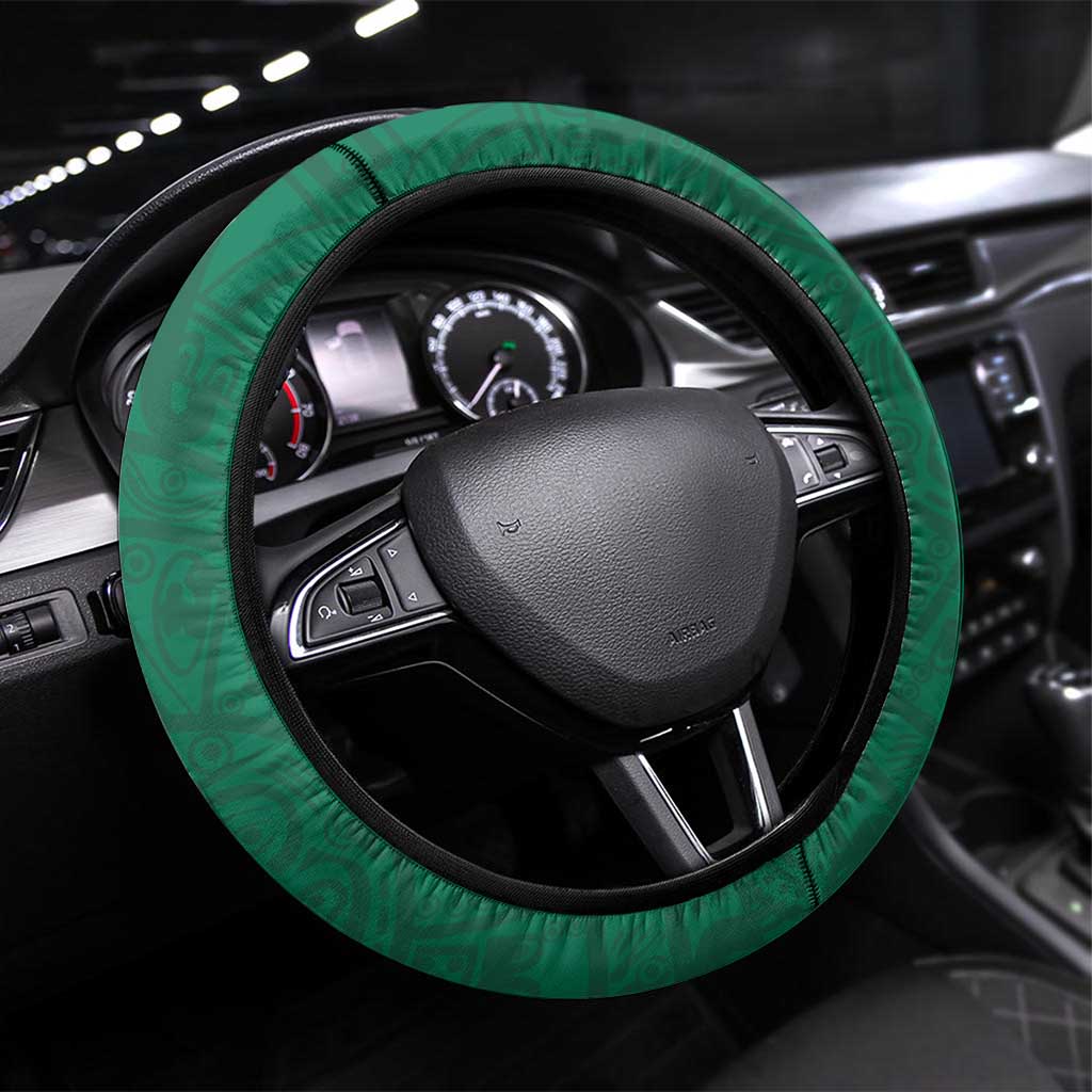 Mexico Guadalupe Football Steering Wheel Cover Viva Mexico