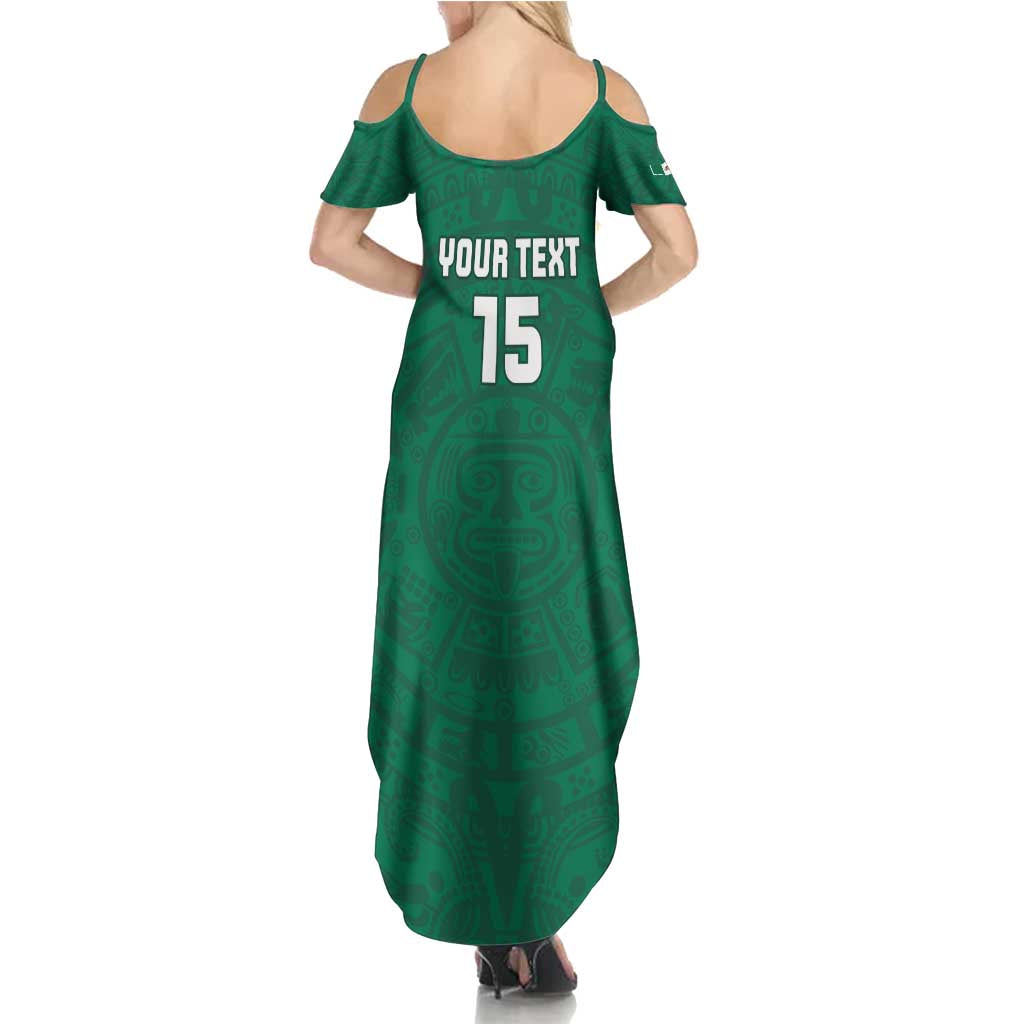 Custom Mexico Guadalupe Football Summer Maxi Dress Viva Mexico