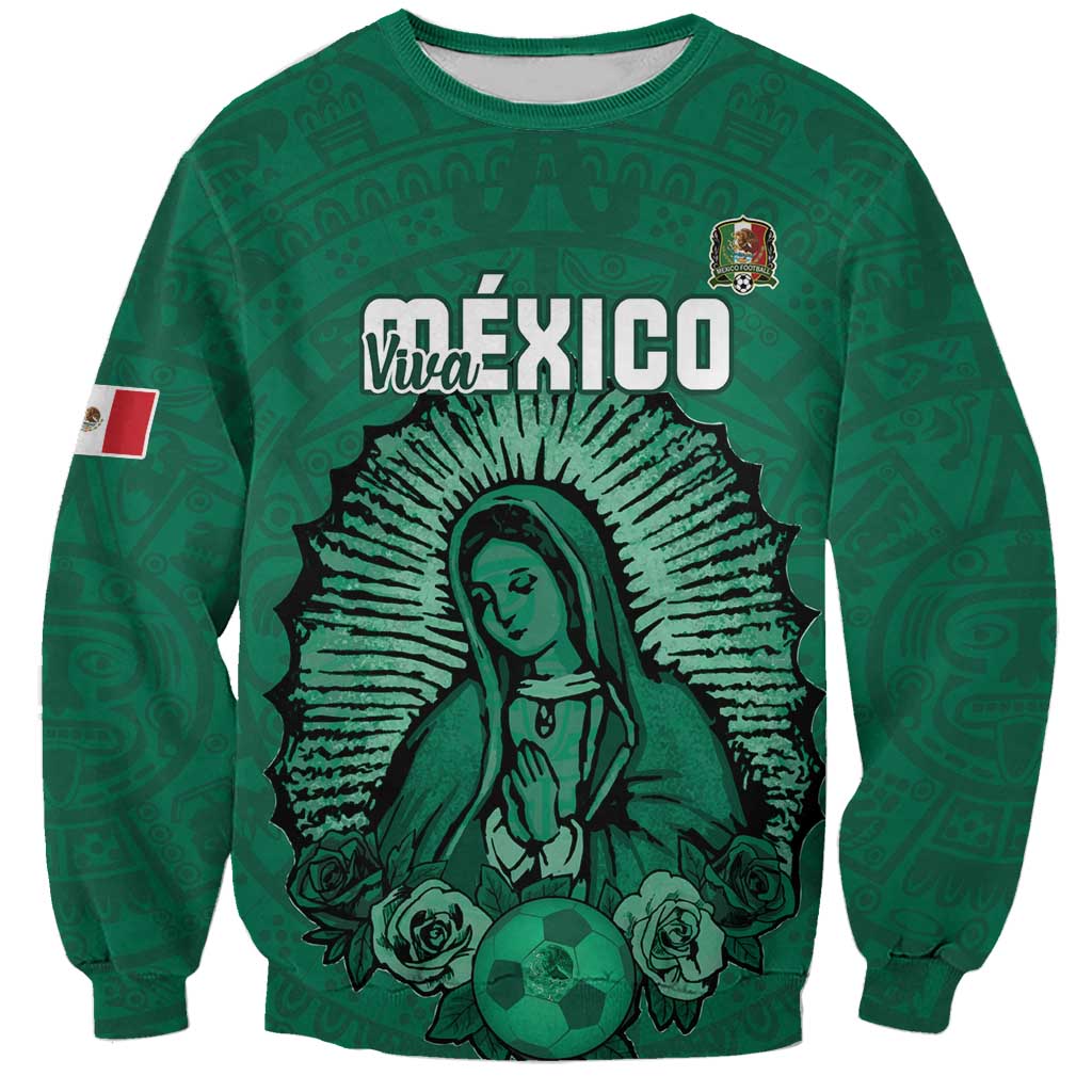 Custom Mexico Guadalupe Football Sweatshirt Viva Mexico