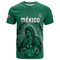Custom Mexico Guadalupe Football T Shirt Viva Mexico