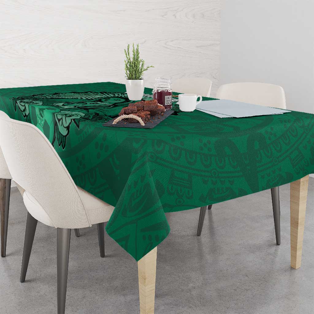 Custom Mexico Guadalupe Football Tablecloth Viva Mexico