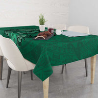 Custom Mexico Guadalupe Football Tablecloth Viva Mexico
