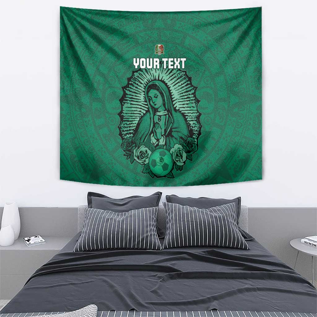 Custom Mexico Guadalupe Football Tapestry Viva Mexico