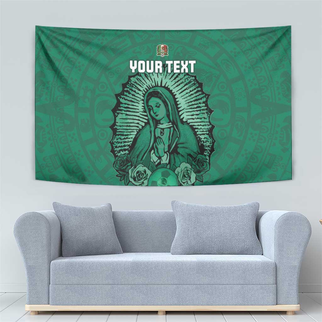 Custom Mexico Guadalupe Football Tapestry Viva Mexico