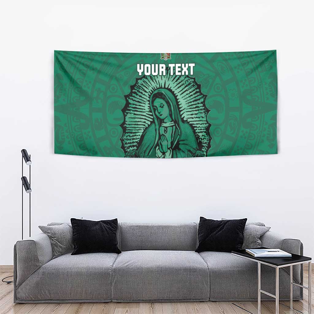 Custom Mexico Guadalupe Football Tapestry Viva Mexico