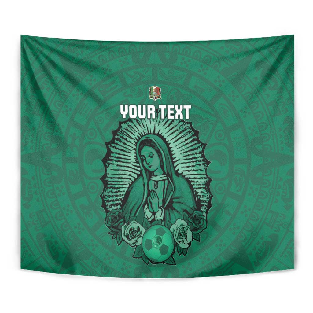 Custom Mexico Guadalupe Football Tapestry Viva Mexico