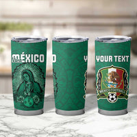 Custom Mexico Guadalupe Football Tumbler Cup Viva Mexico