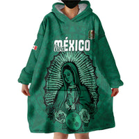 Custom Mexico Guadalupe Football Wearable Blanket Hoodie Viva Mexico