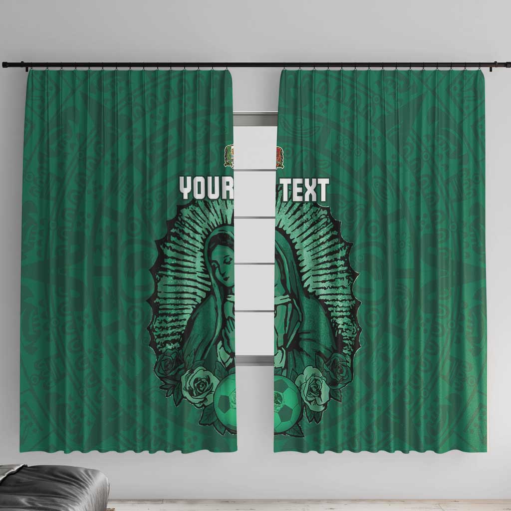 Custom Mexico Guadalupe Football Window Curtain Viva Mexico