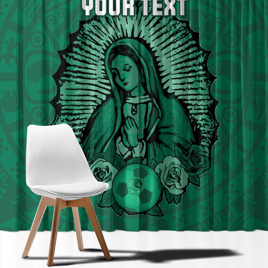 Custom Mexico Guadalupe Football Window Curtain Viva Mexico