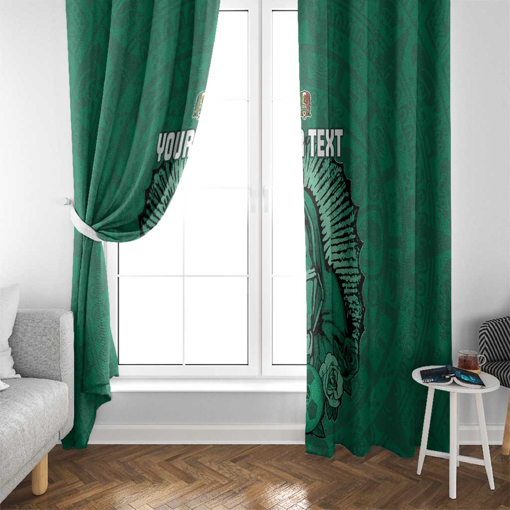 Custom Mexico Guadalupe Football Window Curtain Viva Mexico