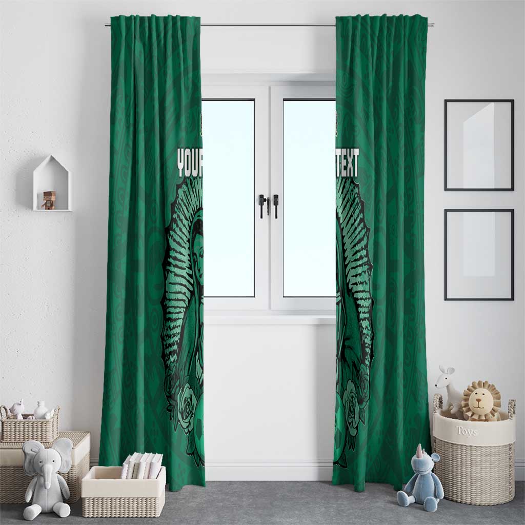 Custom Mexico Guadalupe Football Window Curtain Viva Mexico