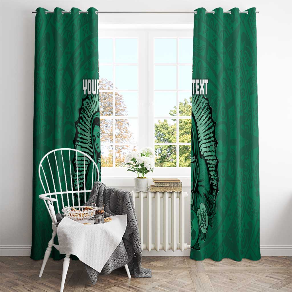 Custom Mexico Guadalupe Football Window Curtain Viva Mexico