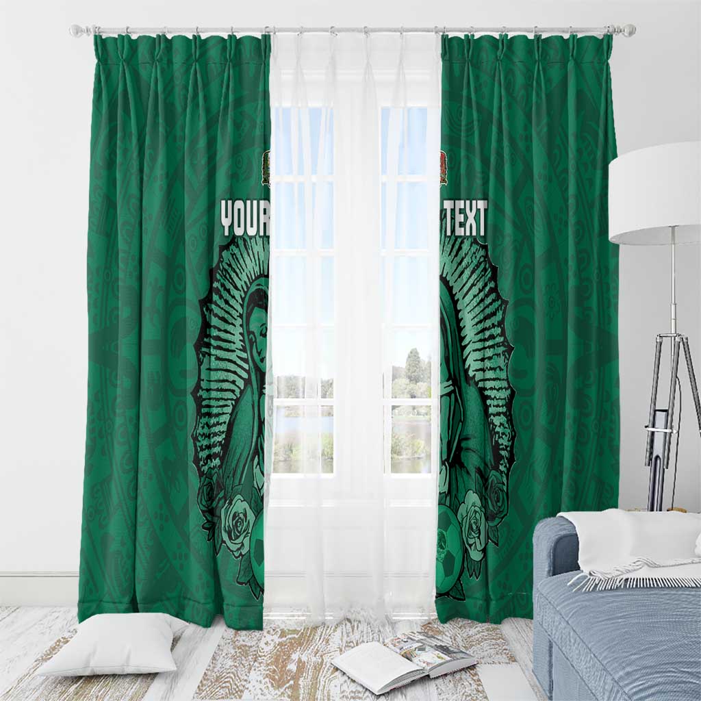 Custom Mexico Guadalupe Football Window Curtain Viva Mexico