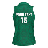 Custom Mexico Guadalupe Football Women Sleeveless Polo Shirt Viva Mexico