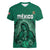 Custom Mexico Guadalupe Football Women V-Neck T-Shirt Viva Mexico