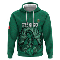 Custom Mexico Guadalupe Football Zip Hoodie Viva Mexico