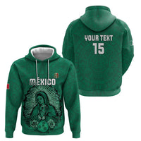 Custom Mexico Guadalupe Football Zip Hoodie Viva Mexico