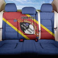 Personalized Eswatini National Flag Day Back Car Seat Cover Nguni Shield Flag Style
