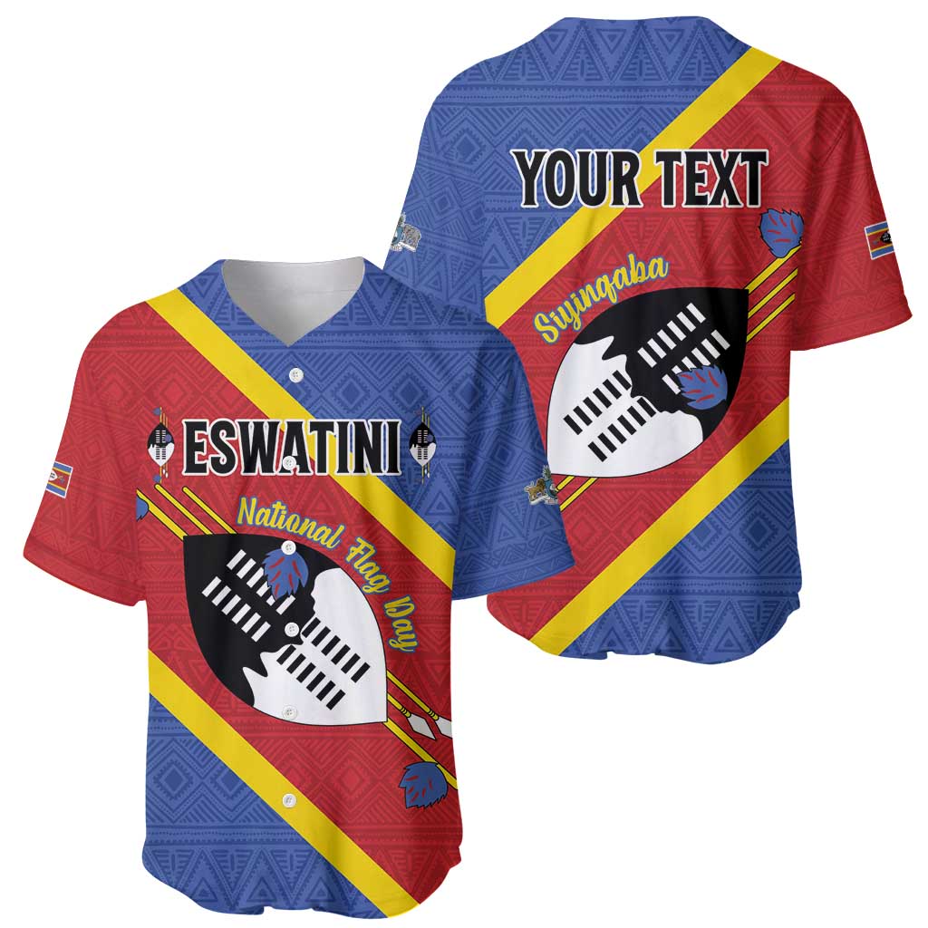 Personalized Eswatini National Flag Day Baseball Jersey Nguni Shield Flag Style