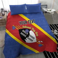 Personalized Eswatini National Flag Day Bedding Set Nguni Shield Flag Style