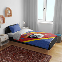 Personalized Eswatini National Flag Day Bedding Set Nguni Shield Flag Style