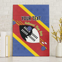 Personalized Eswatini National Flag Day Canvas Wall Art Nguni Shield Flag Style