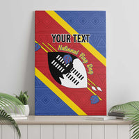 Personalized Eswatini National Flag Day Canvas Wall Art Nguni Shield Flag Style