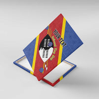 Personalized Eswatini National Flag Day Canvas Wall Art Nguni Shield Flag Style