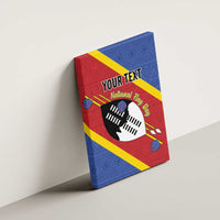 Personalized Eswatini National Flag Day Canvas Wall Art Nguni Shield Flag Style