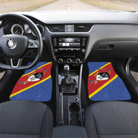 Personalized Eswatini National Flag Day Car Mats Nguni Shield Flag Style
