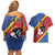 Personalized Eswatini National Flag Day Couples Matching Off Shoulder Short Dress and Hawaiian Shirt Nguni Shield Flag Style