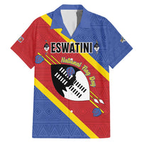 Personalized Eswatini National Flag Day Family Matching Mermaid Dress and Hawaiian Shirt Nguni Shield Flag Style