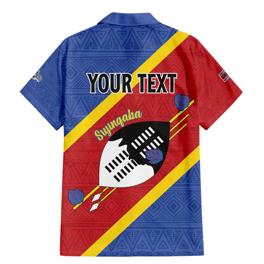 Personalized Eswatini National Flag Day Family Matching Mermaid Dress and Hawaiian Shirt Nguni Shield Flag Style