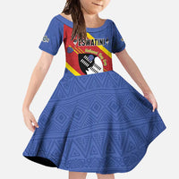 Personalized Eswatini National Flag Day Family Matching Off Shoulder Maxi Dress and Hawaiian Shirt Nguni Shield Flag Style