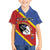 Personalized Eswatini National Flag Day Family Matching Off Shoulder Maxi Dress and Hawaiian Shirt Nguni Shield Flag Style
