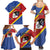 Personalized Eswatini National Flag Day Family Matching Summer Maxi Dress and Hawaiian Shirt Nguni Shield Flag Style