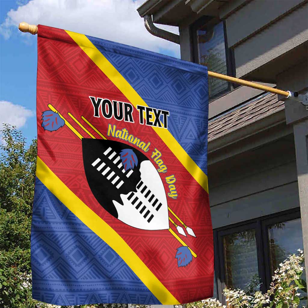 Personalized Eswatini National Flag Day Garden Flag Nguni Shield Flag Style
