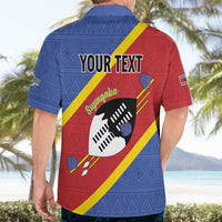 Personalized Eswatini National Flag Day Hawaiian Shirt Nguni Shield Flag Style