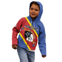 Personalized Eswatini National Flag Day Kid Hoodie Nguni Shield Flag Style