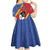 Personalized Eswatini National Flag Day Kid Short Sleeve Dress Nguni Shield Flag Style