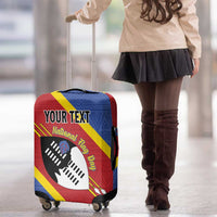 Personalized Eswatini National Flag Day Luggage Cover Nguni Shield Flag Style