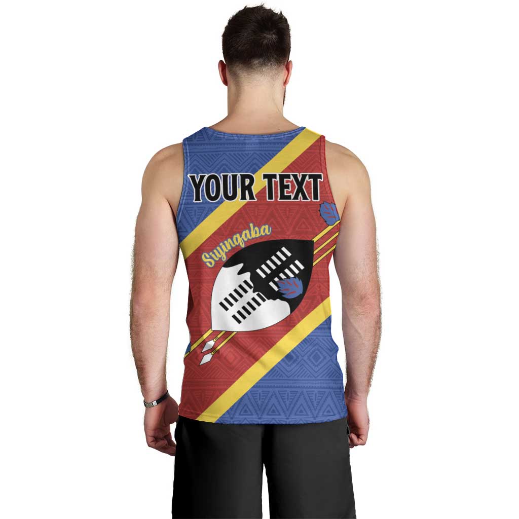 Personalized Eswatini National Flag Day Men Tank Top Nguni Shield Flag Style